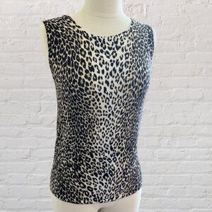Sleeveless leopard print sweater from Pierri New York